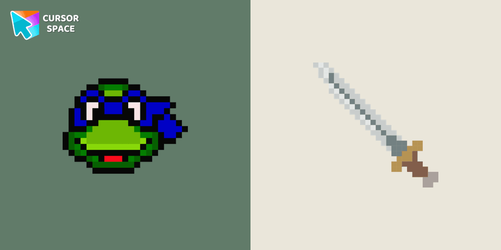 Leonardo Ninja Turtles Pixel cursor cursor pack